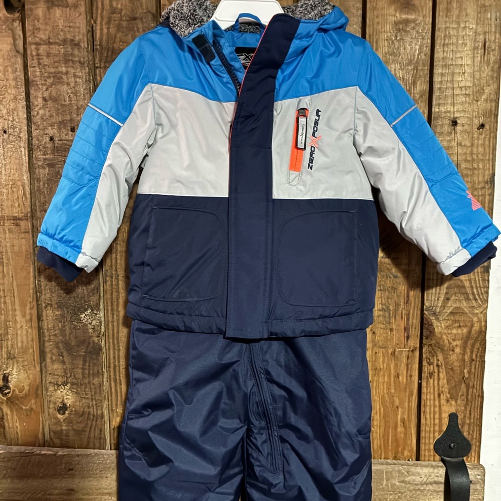 ZeroXposur 2pc. Blue and Gray Kids Snowsuit